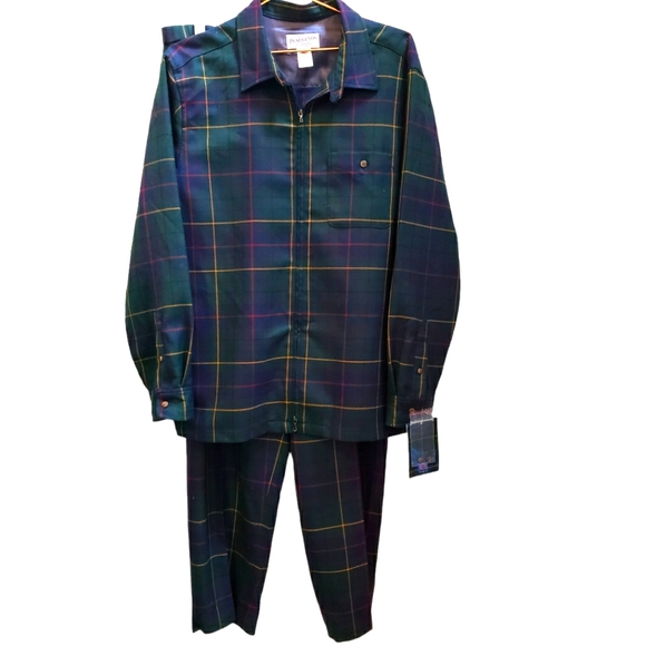 NWT Vintage Pendleton Wool Tartan Plaid Pant Suit XL 16 - Picture 2 of 15